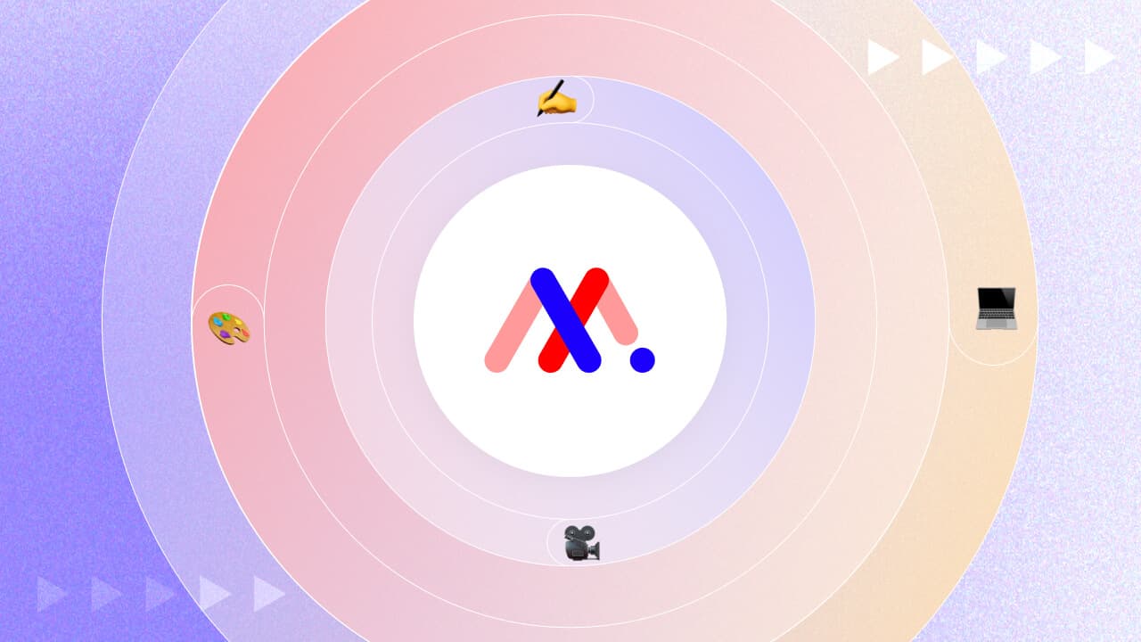 The MarkUp.io logo at the center of concentric pastel rings