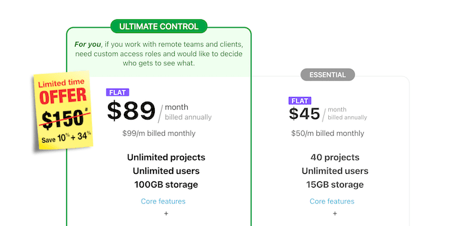 ProofHub's pricing