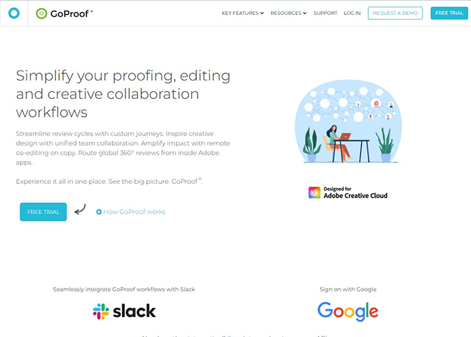 GoProof's homepage.